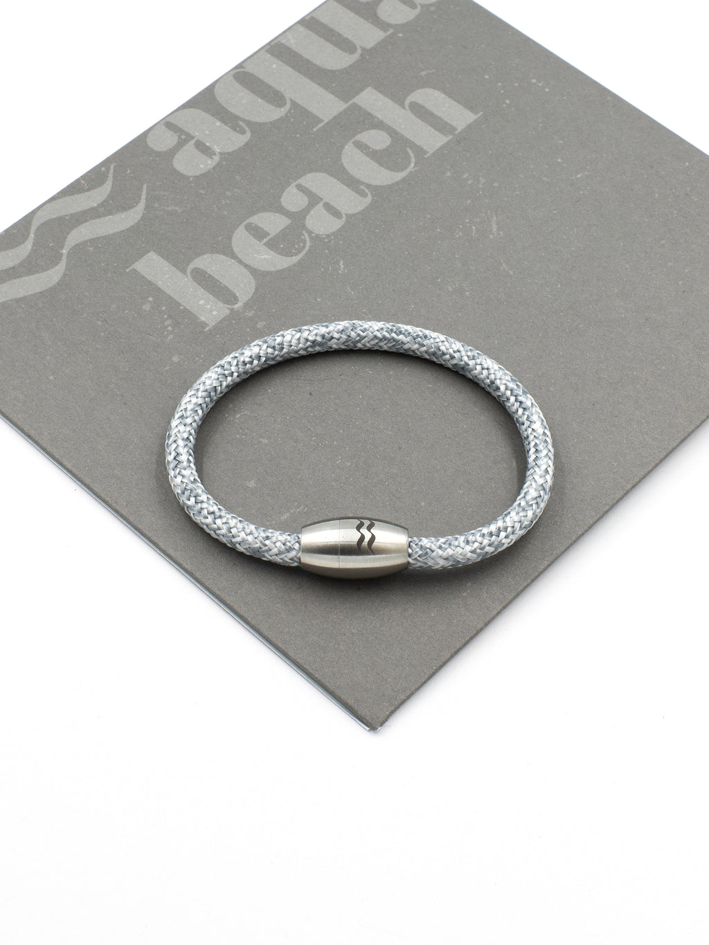 Aqua Beach Recycled Plastic Bracelet - Grey