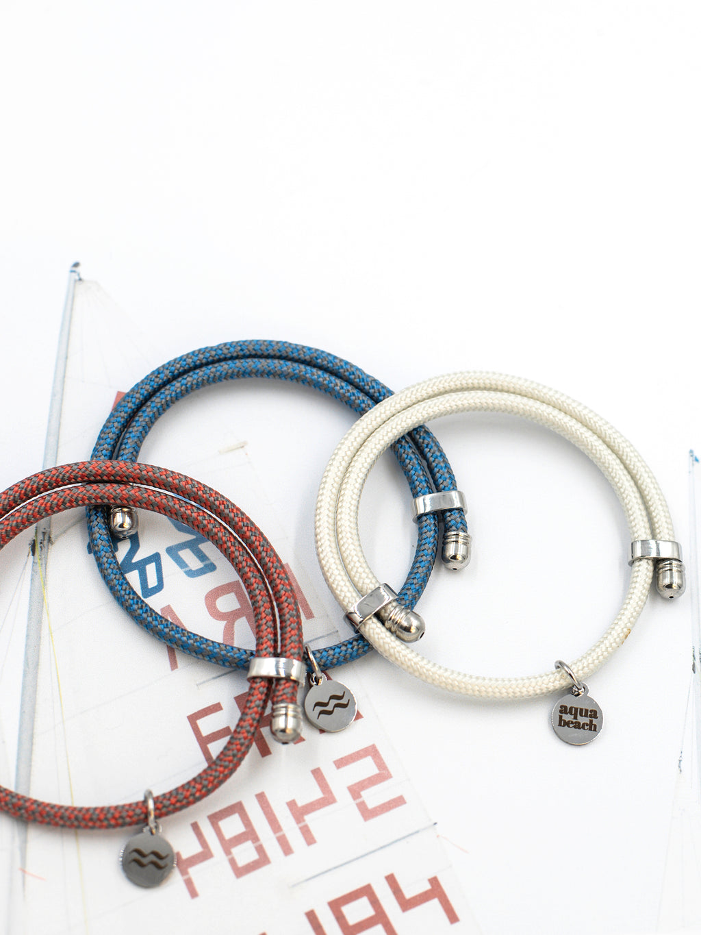 Aqua Beach Recycled Plastic Bracelet Size Adjustable - Black