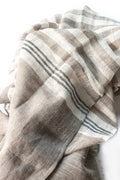 Hand Loomed Linen Scarf Sand Stripes