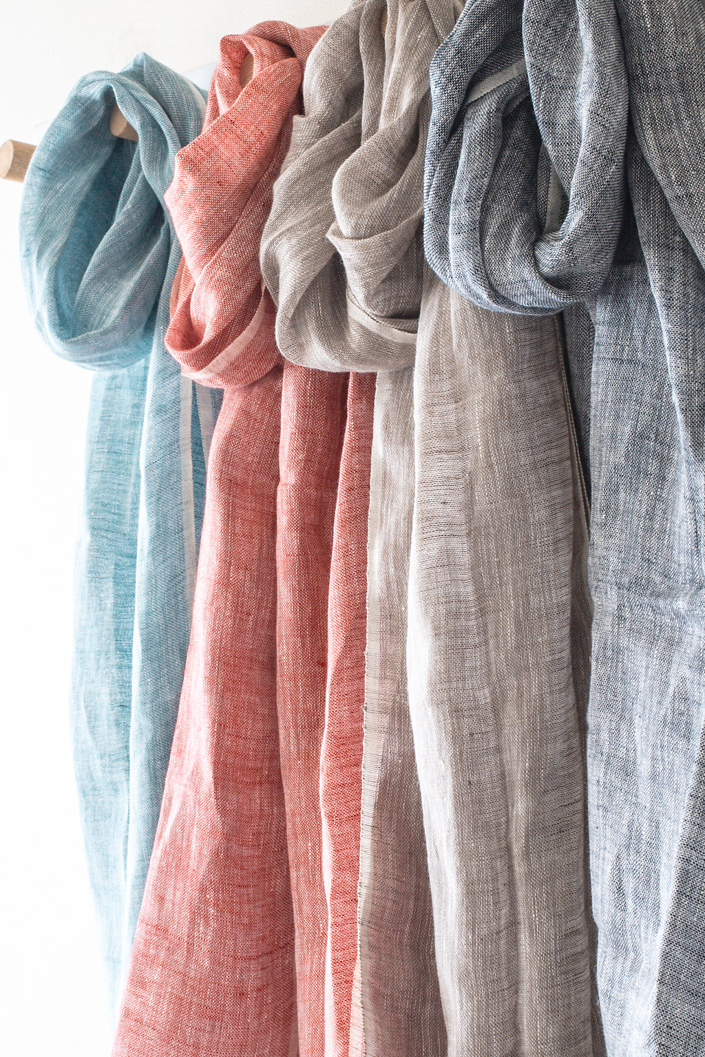 Hand Loomed Linen Scarf Sand