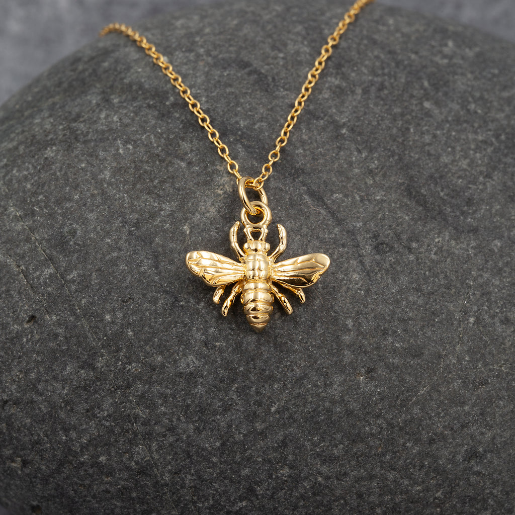 The Sea Shed Sterling silver Gold Vermeil Honey Bee Pendant